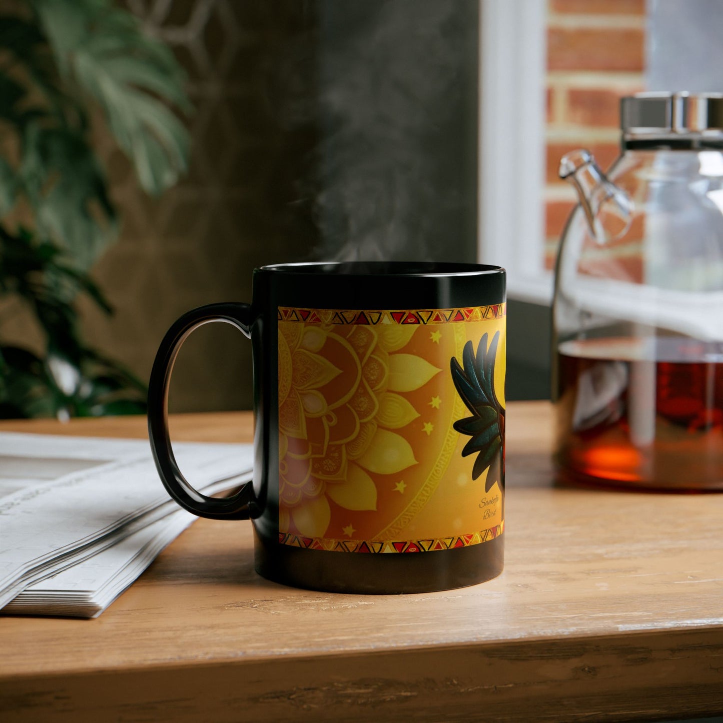 Commemorative Beverage Mug with Sankofa Bird Motif