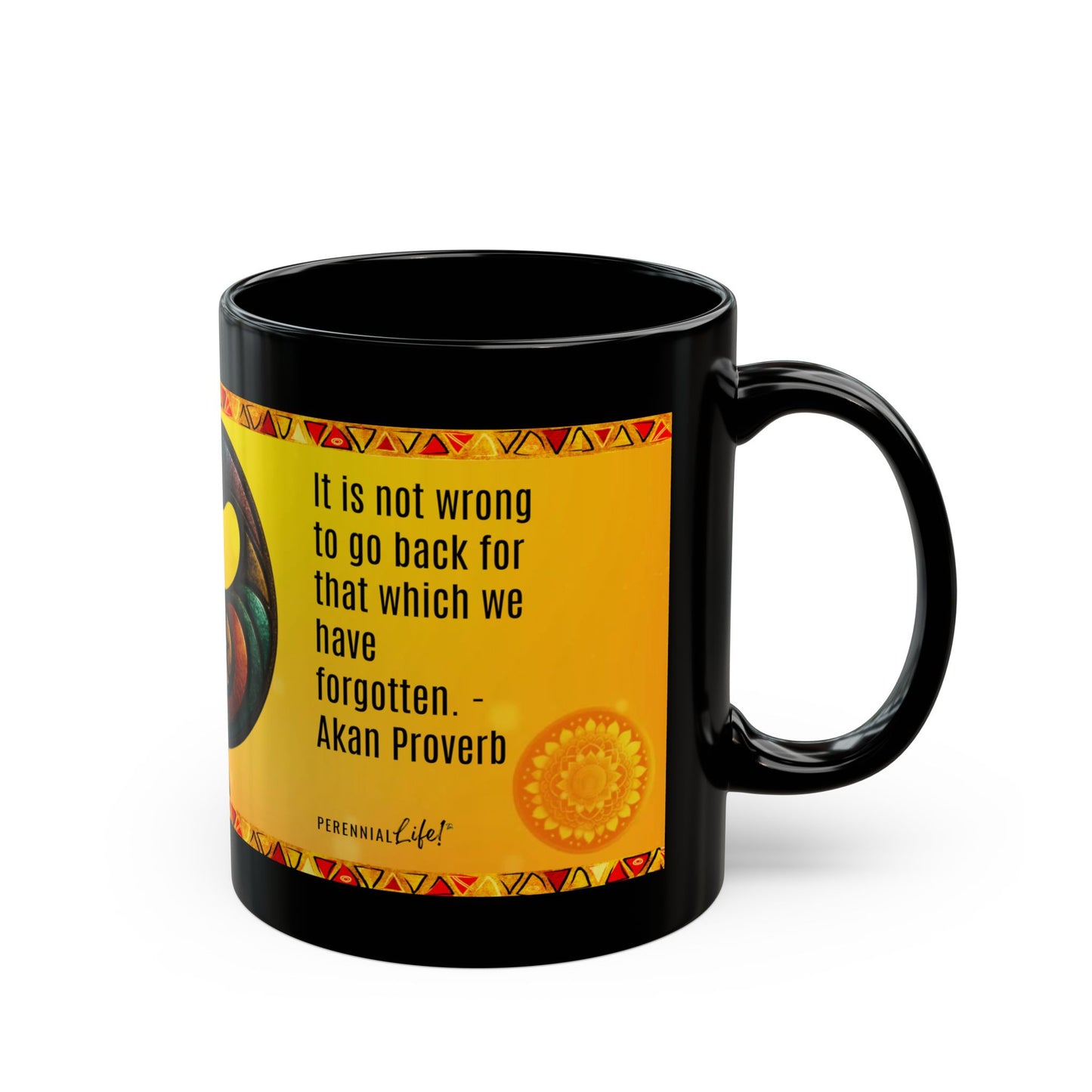 Commemorative Beverage Mug with Sankofa Bird Motif
