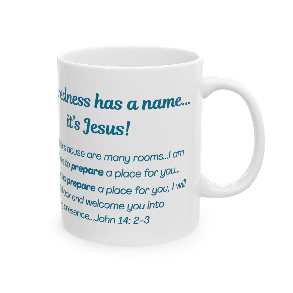 Inspirational Scripture Ceramic Mug — "Preparedness Is..." Religious Coffee Cup (11oz/15oz)