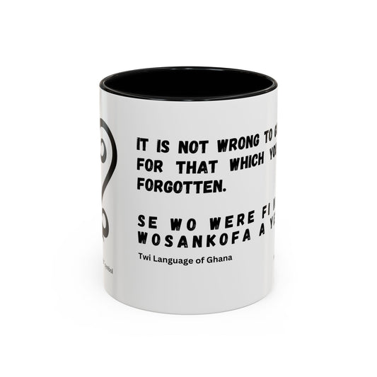 Sankofa Symbol Mug, inspired by Andinkra heritage, by PerennialLIFE™