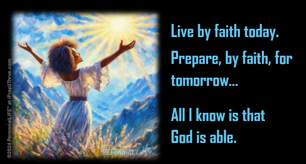 "...All I Know is That God is Able" with Lady of the Light, by PerennialLIFE™ Beverage Mug