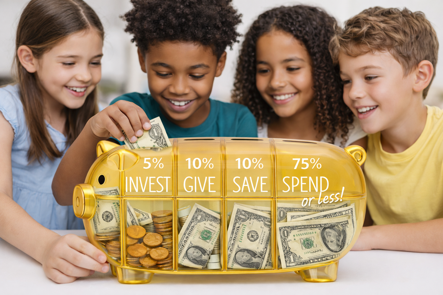 Kids 5-10-10-75 Money Tracker