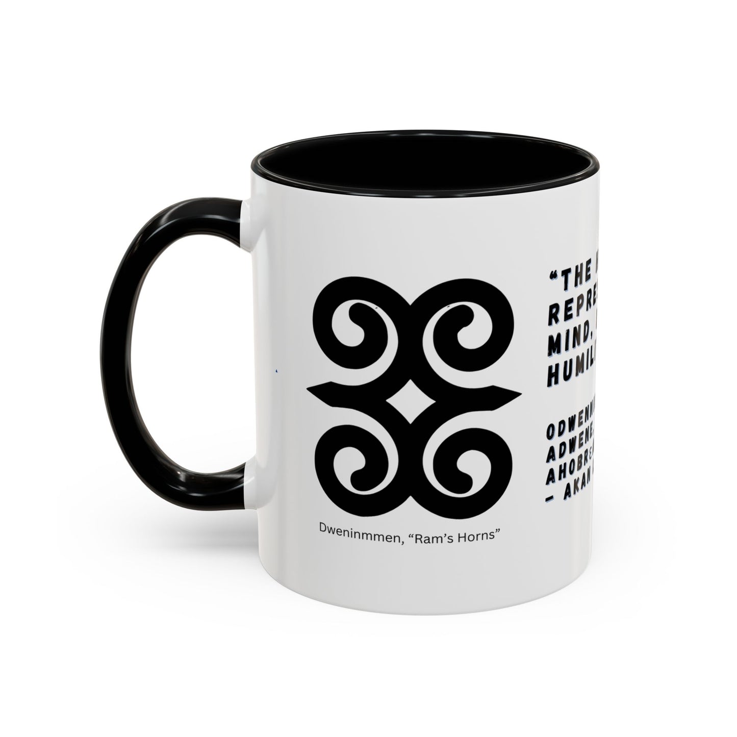 Dweninmmen, “Ram’s Horns”, Beverage Mug, by PerennialLIFE™, inspired by Andinkra Heritage