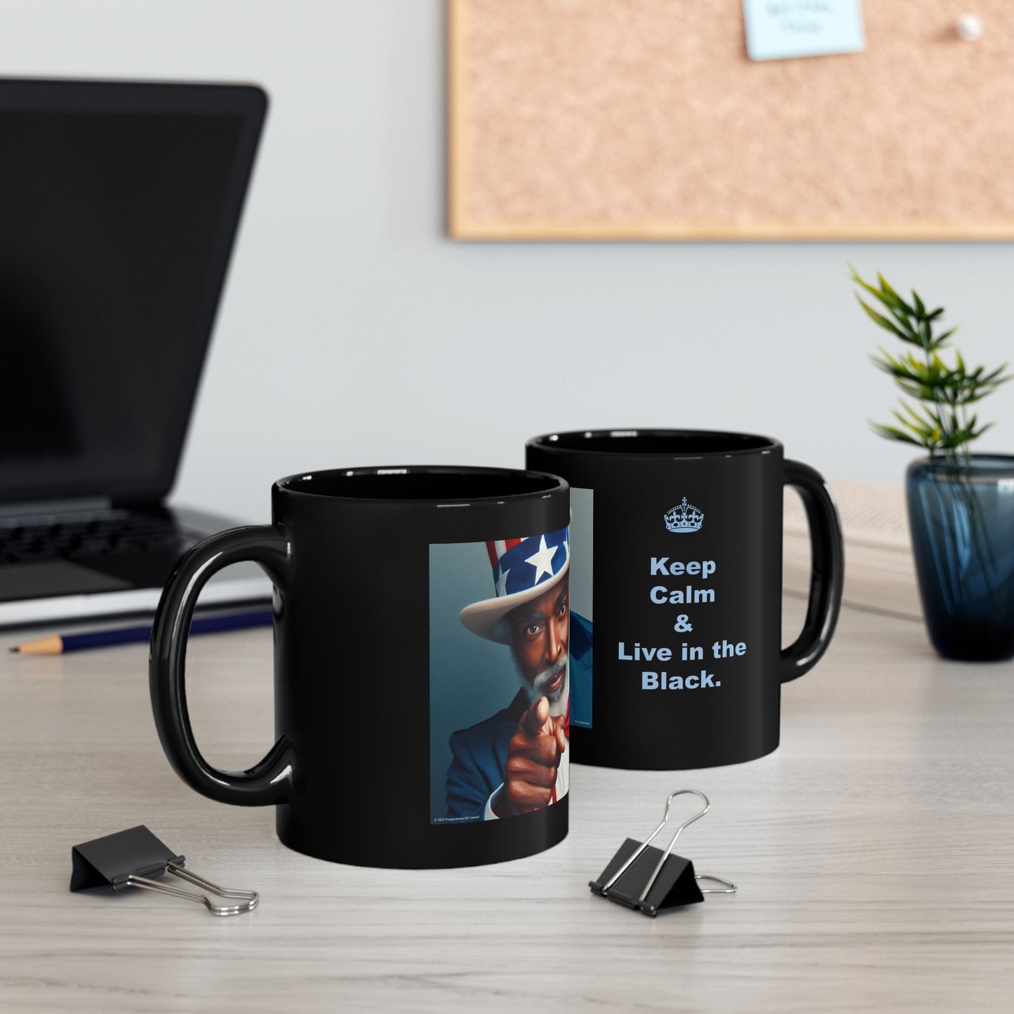 Keep Calm & Live in the Black Mug —  Uncle Bob Design (11oz)
