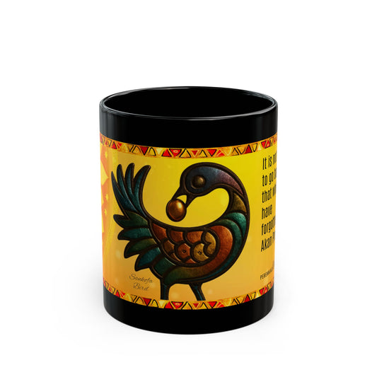 Commemorative Beverage Mug with Sankofa Bird Motif