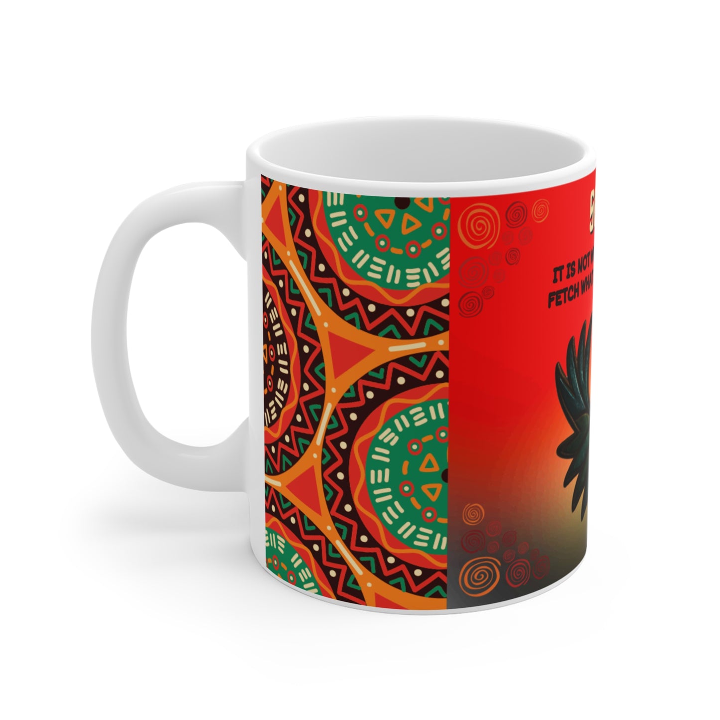 Sankofa Coffee Mug — African Sankofa Symbol with Inspirational Quote, 11oz