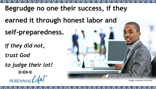 "Begrudge no one their success...", Daily Mantra, by PerennialLIFE™ Kitchen Magnet