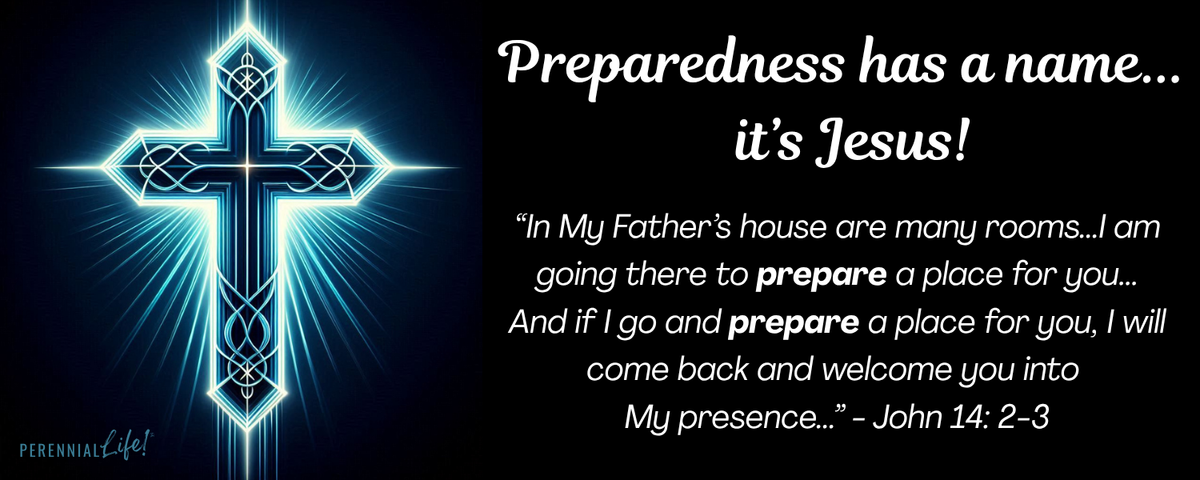 Christian Coffee Mug — "Preparedness Has a Name... It's Jesus!" Black Ceramic