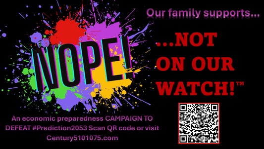 NOPE...Not On Our Watch! Campaign Daily Mantra by PerennialLIFE™,  Kitchen Magnet