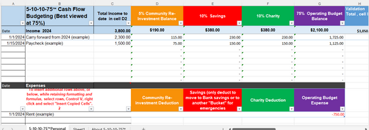 Cash Flow 5-10-10-75 Microsoft Excel App Personal Version  - FREE